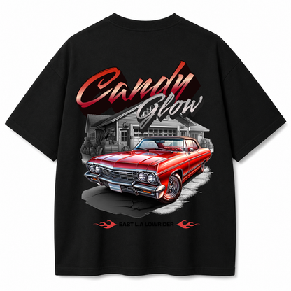 Candy Glow Black Oversized T-Shirt