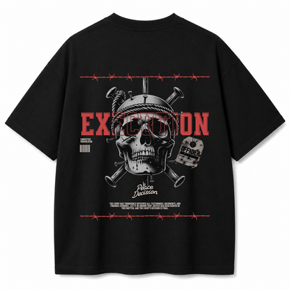 Execution Skull Oversized Black T-Shirt