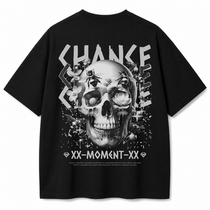 Chance Skull Oversized Black T-Shirt