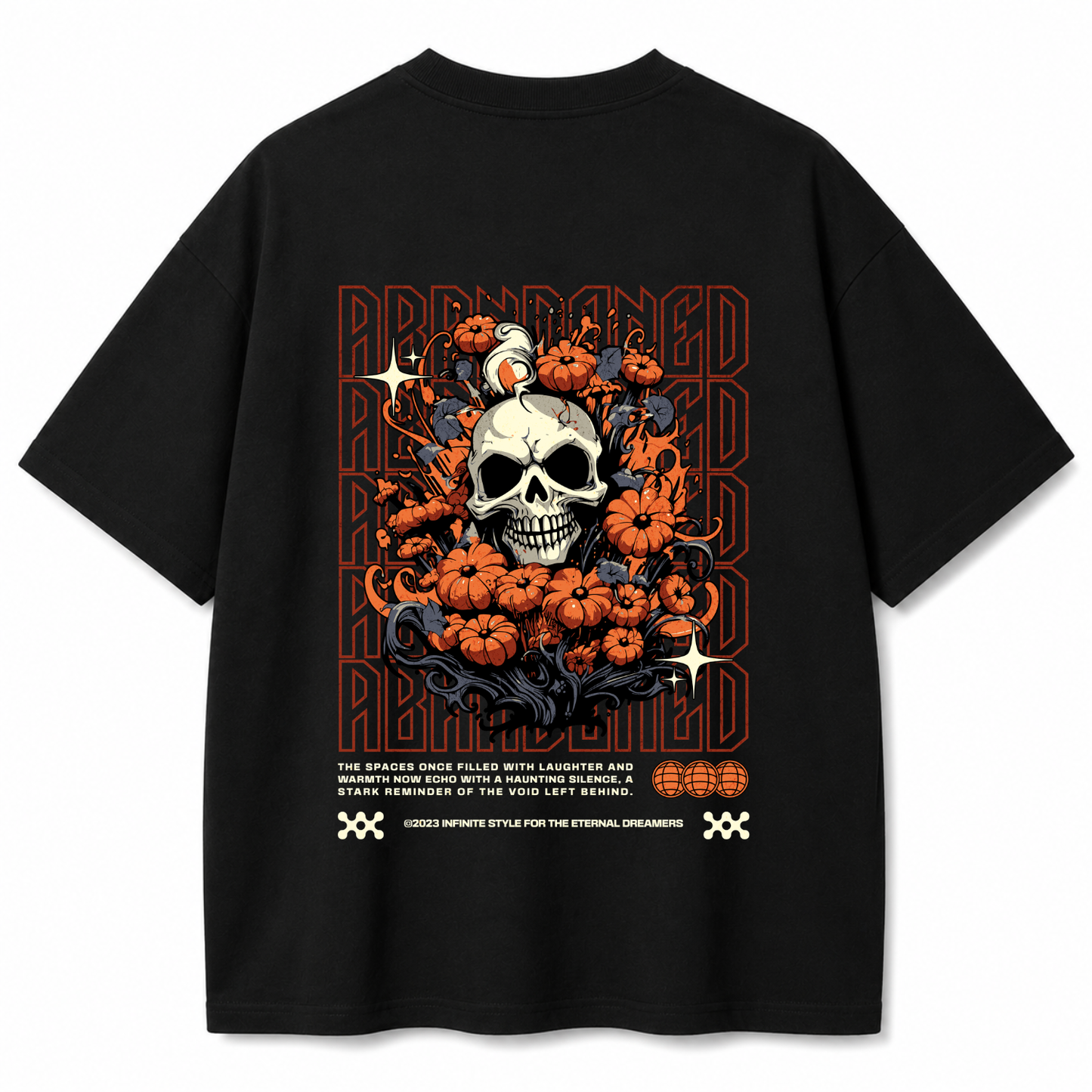 Bloom Riot Black Oversized T-Shirt