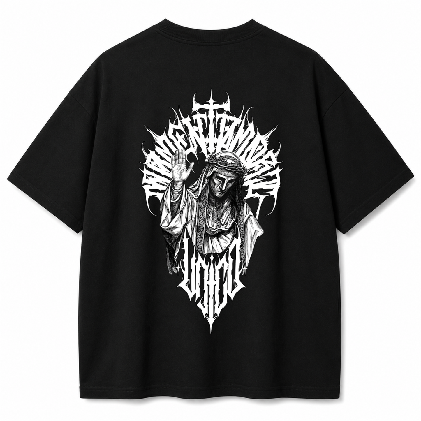 No Peace Black Oversized T-Shirt