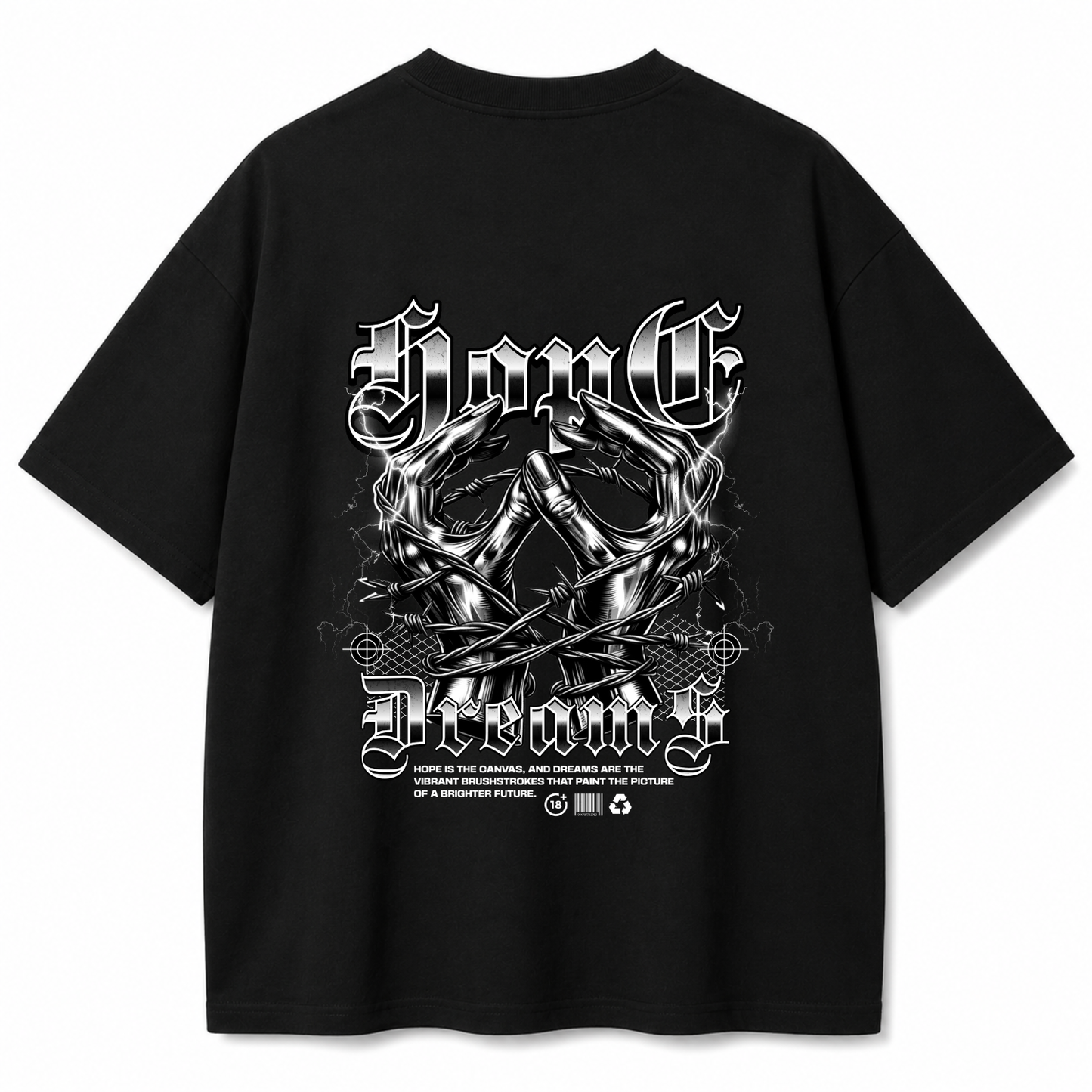Dream Mode Black Oversized T-Shirt